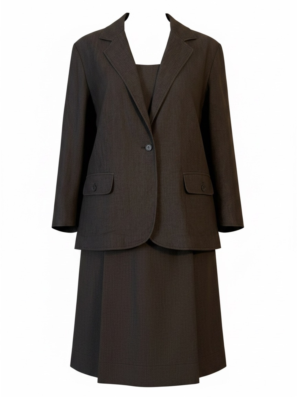 new directions brown herringbone skirt